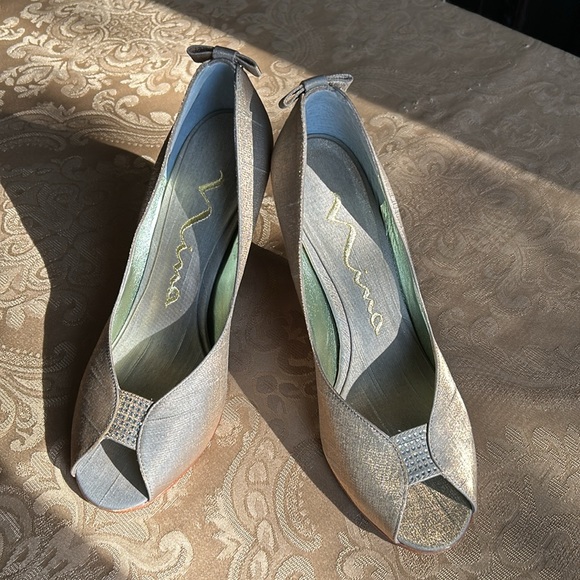 🌟NINA Dressy Sparkly Heels Size 8M - Picture 7 of 9